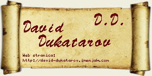 David Dukatarov vizit kartica